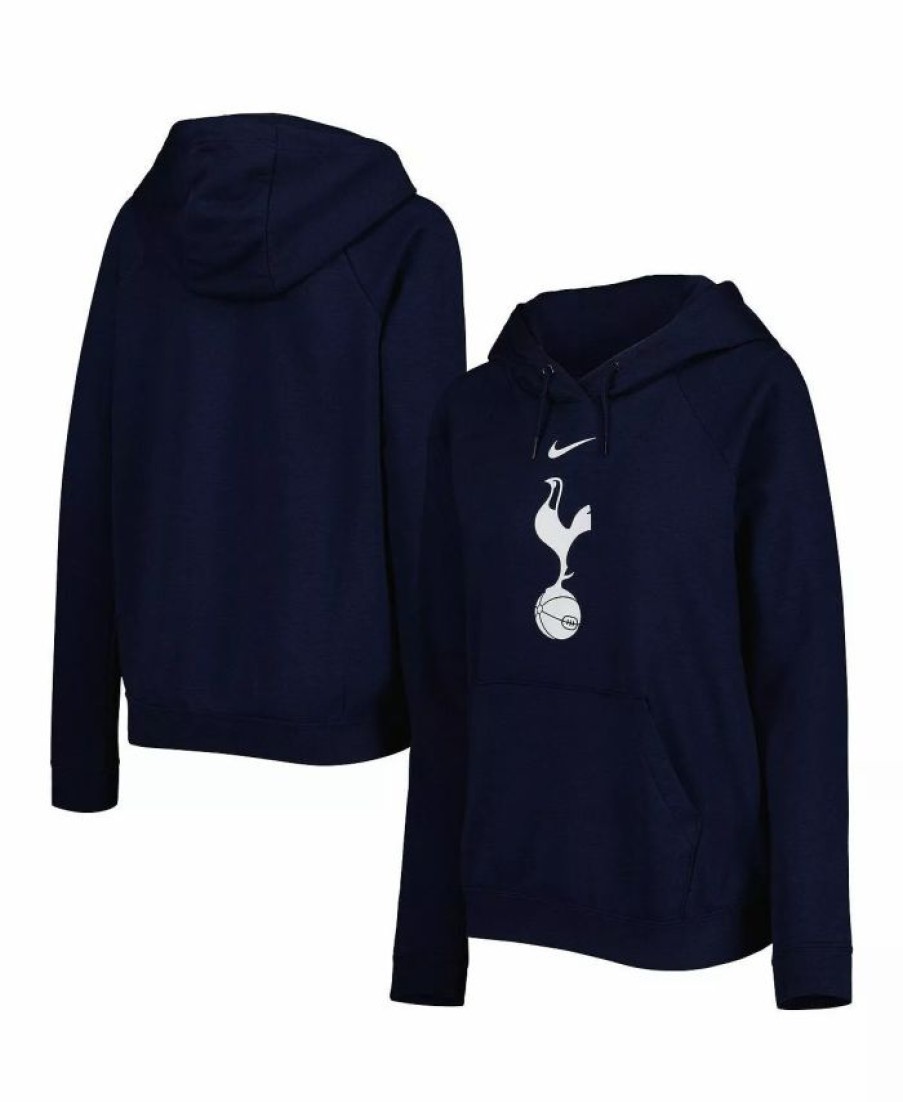 Sports Fan Shop * | Nike Women'S Tottenham Hotspur Varsity Raglan Tri-Blend Pullover Hoodie Navy