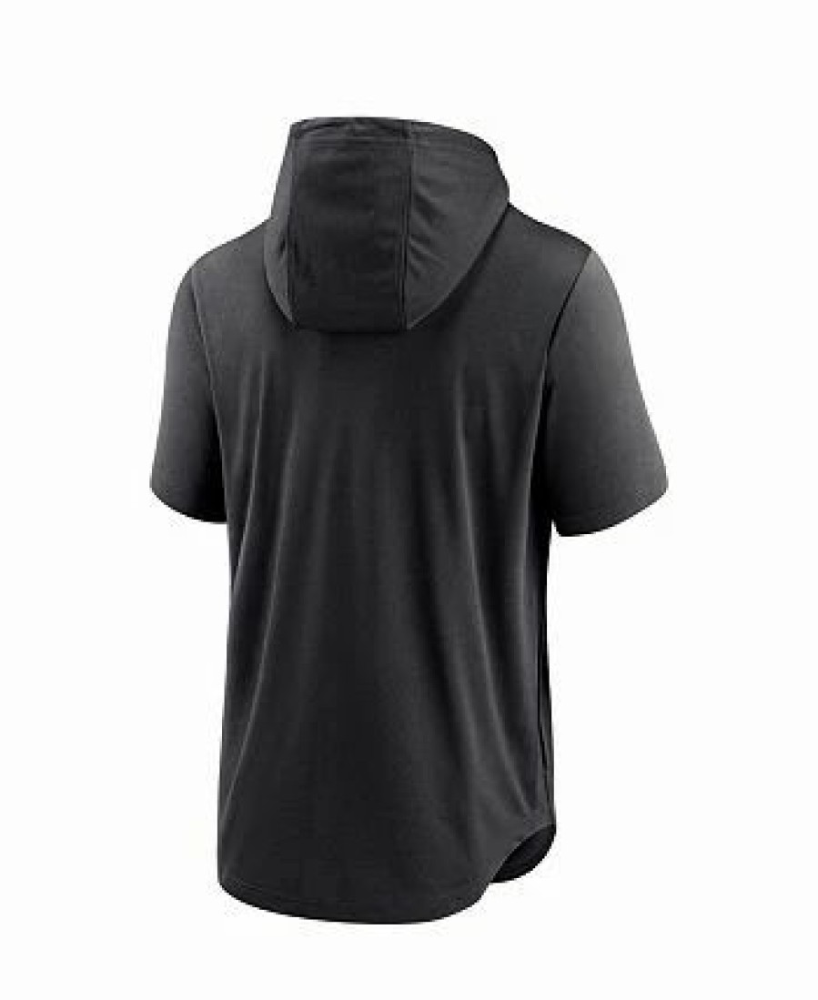 Sports Fan Shop * | Nike Men'S Chicago White Sox City Connect Performance Short Sleeve Pullover Hoodie Black