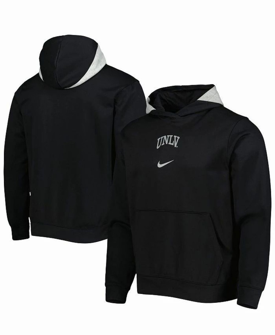 Sports Fan Shop * | Nike Men'S Unlv Rebels Spotlight Performance Pullover Hoodie Black