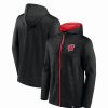 Sports Fan Shop * | Fanatics Men'S Branded Wisconsin Badgers Ball Carrier Full-Zip Hoodie Black