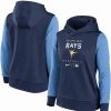 Sports Fan Shop * | Nike Women'S Tampa Bay Rays Authentic Collection Pullover Hoodie Navy, Light Blue