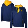 Sports Fan Shop * | Men'S West Virginia Mountaineers Luge 3.0 Quarter-Zip Hoodie Navy