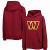 Sports Fan Shop * | Outerstuff Boys Youth Washington Commanders Team Logo Pullover Hoodie Burgundy