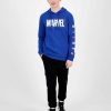 Hoodies & Sweatshirts * | Men'S Marvel Logo Long Sleeves Hoodie Royal Blue