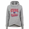 Sports Fan Shop * | Outerstuff Girls Youth Heather Gray Chicago Cubs America'S Team Raglan Pullover Hoodie Heathered Gray