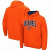 Sports Fan Shop * | Men'S Bucknell Bison Arch And Logo Pullover Hoodie Orange