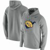 Sports Fan Shop * | Nike Men'S West Virginia Mountaineers Vintage-Like School Logo Pullover Hoodie Heathered Gray