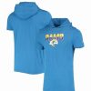 Sports Fan Shop * | New Era Men'S Heathered Los Angeles Rams Team Brushed Hoodie T-Shirt Blue