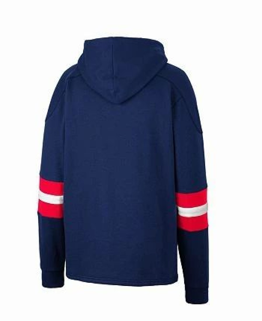 Sports Fan Shop * | Men'S Uconn Huskies Lace-Up 4.0 Pullover Hoodie Navy