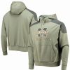 Sports Fan Shop * | Adidas Men'S Mississippi State Bulldogs Military-Inspired Appreciation Salute To Service Aeroready Pullover Hoodie Olive