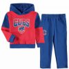 Sports Fan Shop * | Outerstuff Toddler Boys And Girls Chicago Cubs Sideline Fleece Pullover Hoodie Pants Set Red, Royal