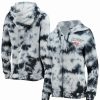 Sports Fan Shop * | New Era Women'S Tampa Bay Buccaneers Tie-Dye Fleece Full-Zip Hoodie Black