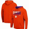 Sports Fan Shop * | Men'S Clemson Tigers Slash Stack 2.0 Pullover Hoodie Orange