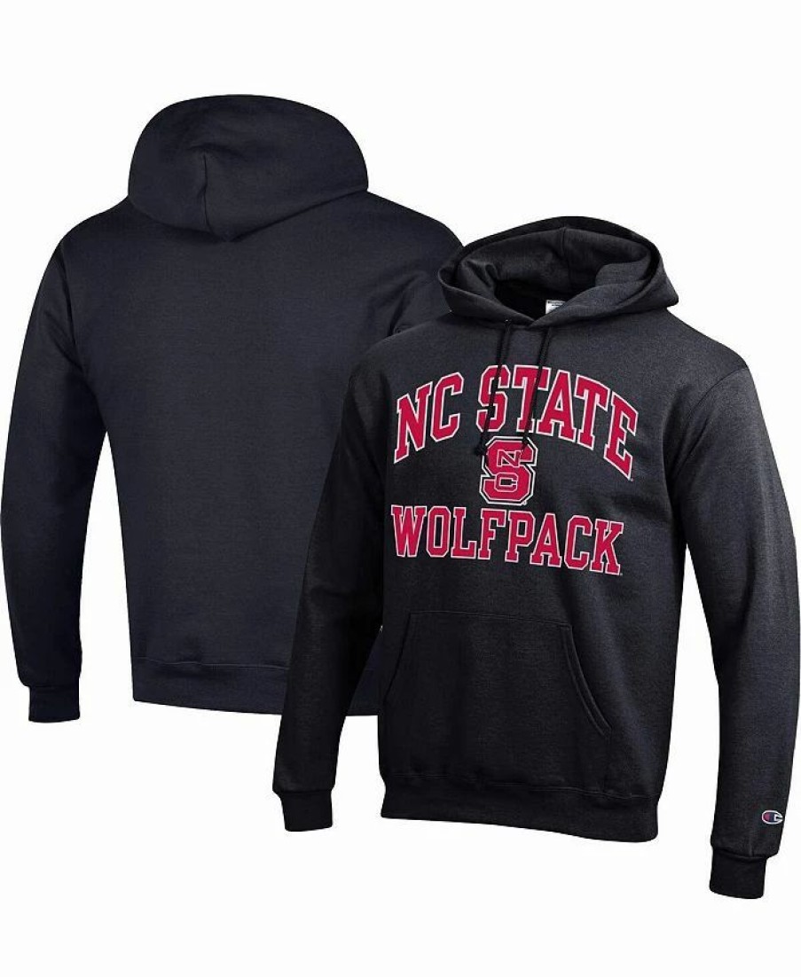 Sports Fan Shop * | Champion Men'S Nc State Wolfpack High Motor Pullover Hoodie Black