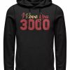 Hoodies & Sweatshirts * | Marvel Men'S Avengers Endgame I Love You 3000 Text, Pullover Hoodie Black