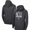 Sports Fan Shop * | Nike Men'S Brooklyn Nets 2022/23 Spotlight On-Court Practice Performance Pullover Hoodie Anthracite