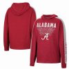 Sports Fan Shop * | Boys Youth Heathered Alabama Tide Wind Changes Raglan Hoodie T-Shirt Crimson