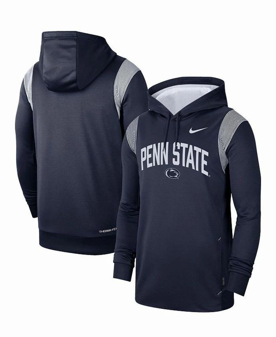 Sports Fan Shop * | Nike Men'S Penn State Nittany Lions 2022 Game Day Sideline Performance Pullover Hoodie Navy