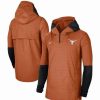 Sports Fan Shop * | Nike Men'S Texas Longhorns College Player Quarter-Zip Pullover Hoodie Jacket Texas Orange