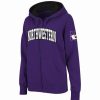 Sports Fan Shop * | Women'S Northwestern Wildcats Arched Name Full-Zip Hoodie Purple