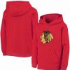 Sports Fan Shop * | Outerstuff Youth Chicago Blackhawks Primary Logo Pullover Hoodie Red