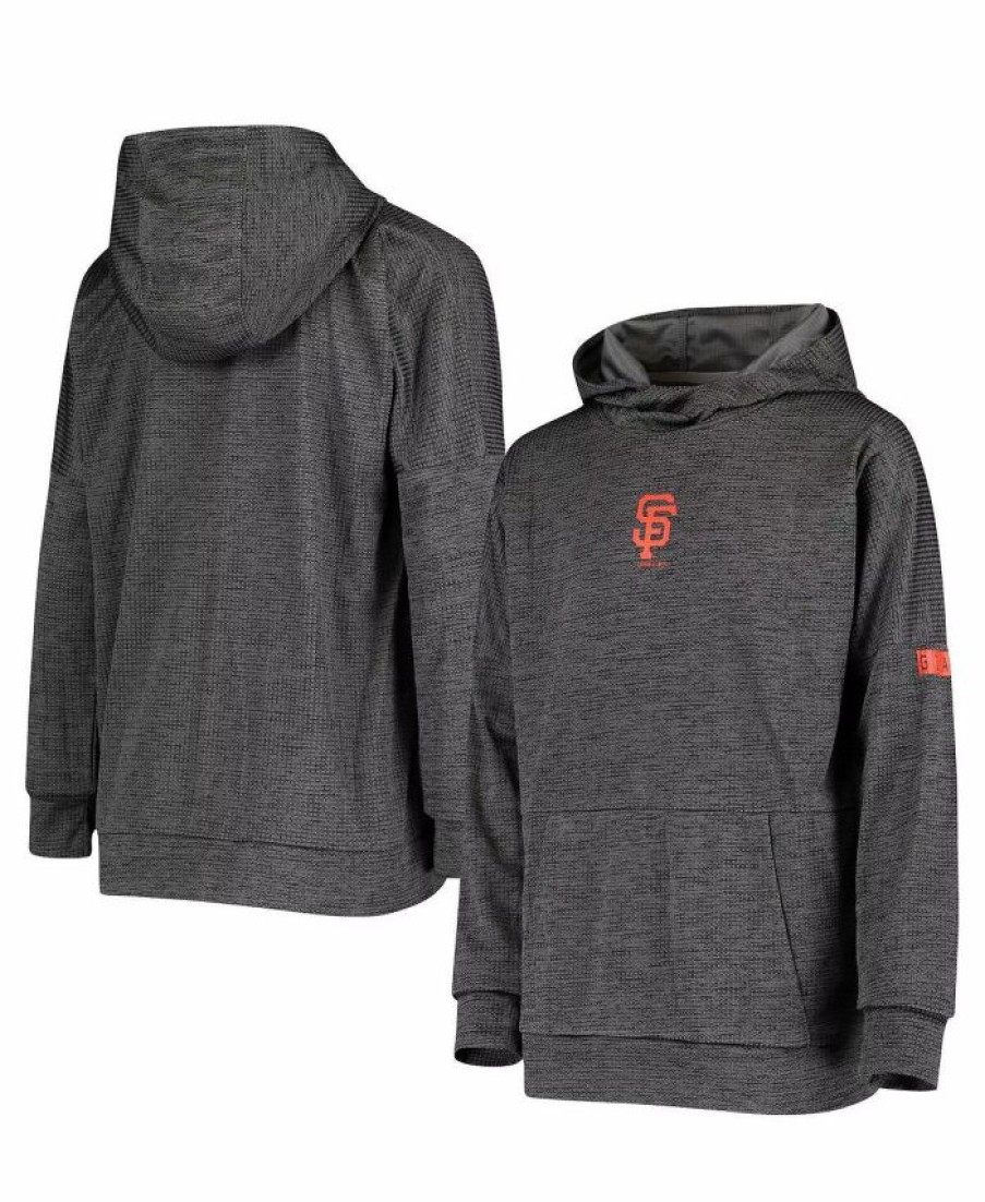 Sports Fan Shop * | Outerstuff Boys Youth San Francisco Giants Streak Fleece Pullover Hoodie Black