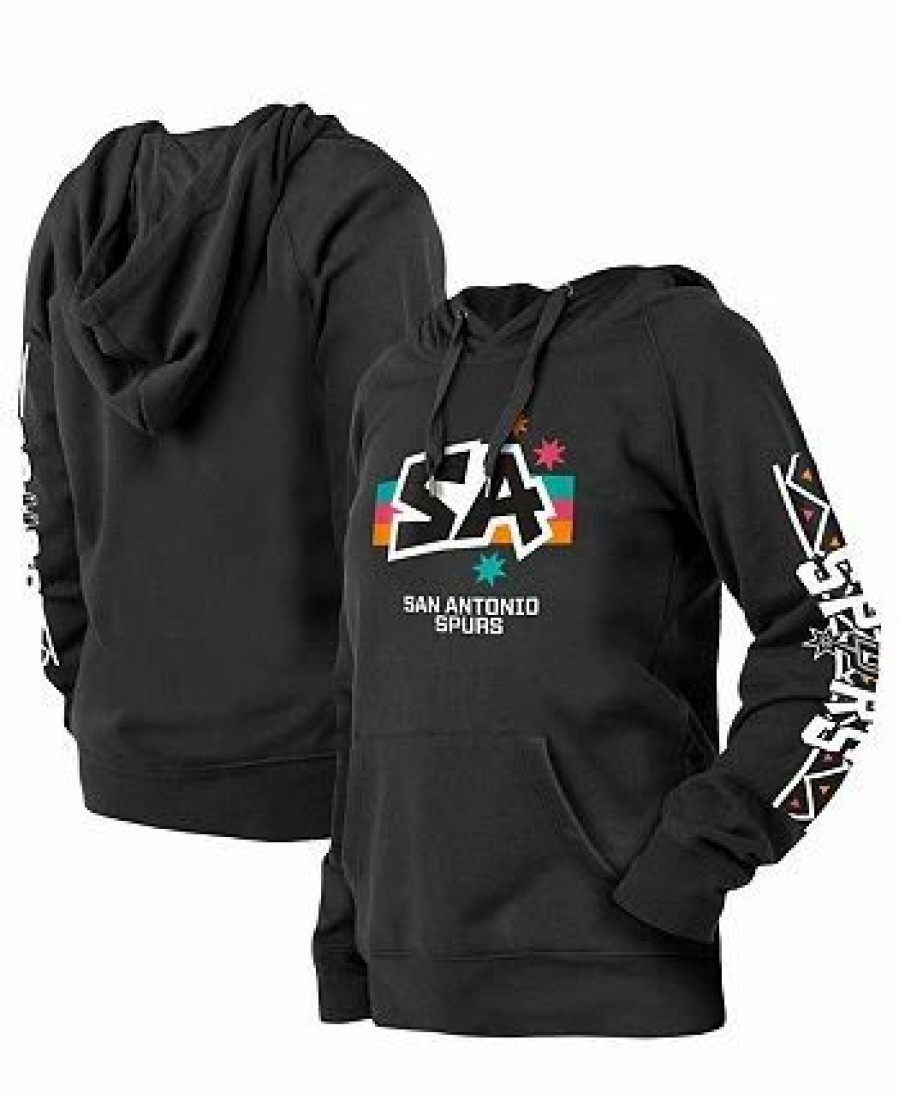 Sports Fan Shop * | New Era Women'S San Antonio Spurs 2022/23 City Edition Pullover Hoodie Black