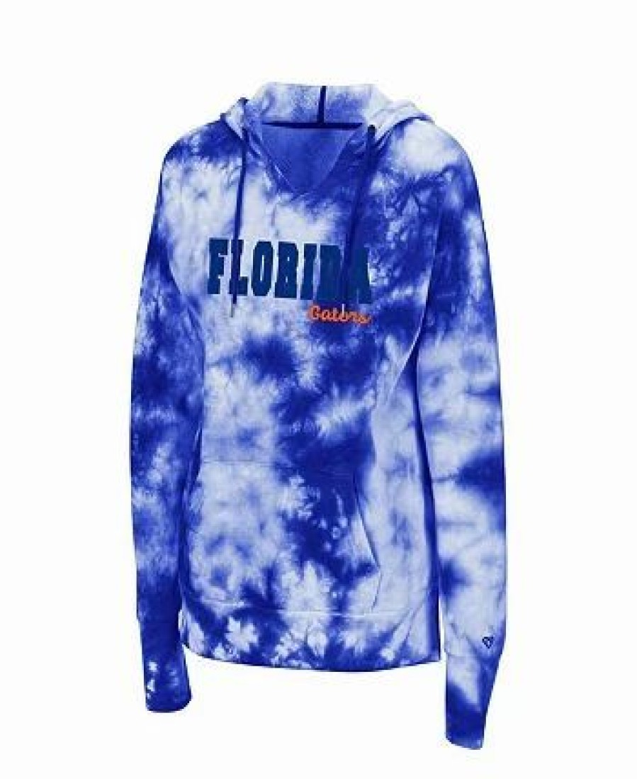 Sports Fan Shop * | Women'S Florida Gators Shavonee Tie-Dye Pullover Hoodie Royal