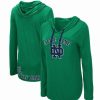 Sports Fan Shop * | Women'S Notre Dame Fighting Irish My Lover Hoodie Long Sleeve T-Shirt Green