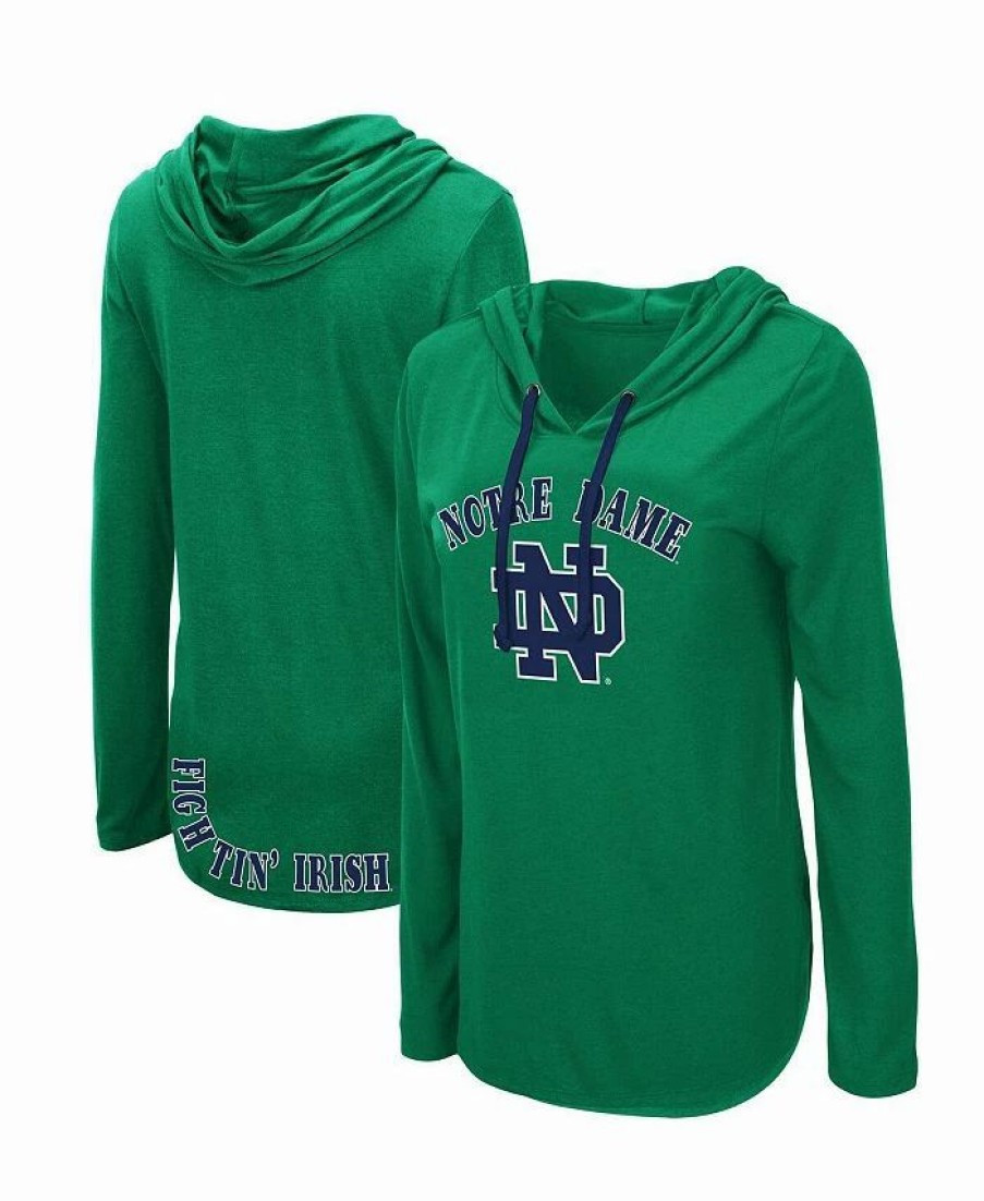 Sports Fan Shop * | Women'S Notre Dame Fighting Irish My Lover Hoodie Long Sleeve T-Shirt Green