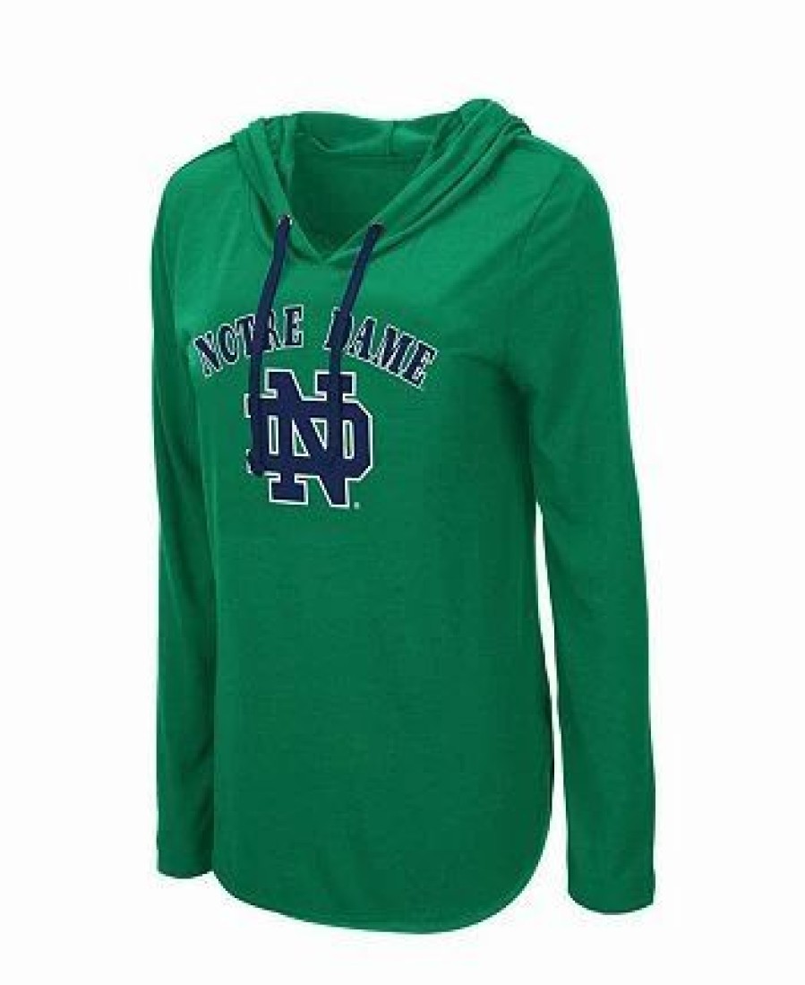 Sports Fan Shop * | Women'S Notre Dame Fighting Irish My Lover Hoodie Long Sleeve T-Shirt Green