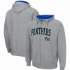 Sports Fan Shop * | Men'S Pitt Panthers Arch & Logo 3.0 Full-Zip Hoodie Heathered Gray