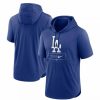 Sports Fan Shop * | Nike Men'S Los Angeles Dodgers Logo Lockup Performance Short-Sleeved Pullover Hoodie Royal