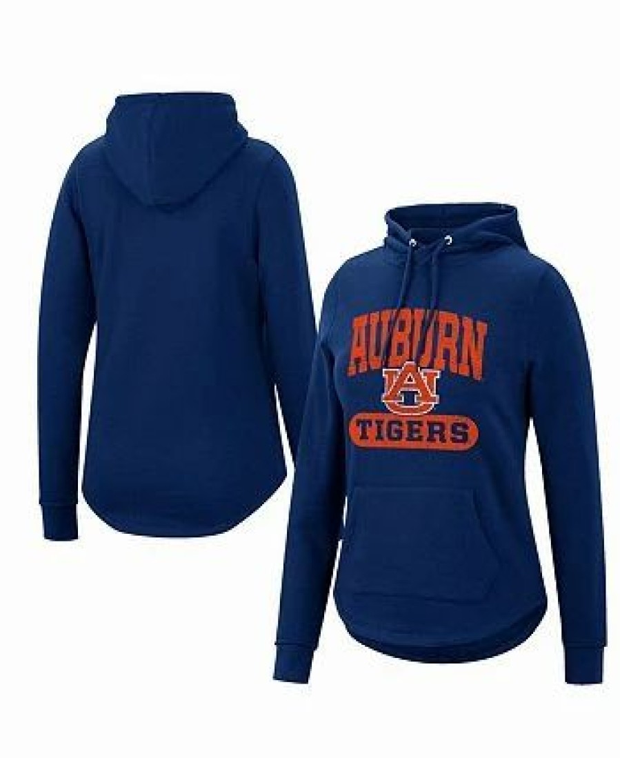 Sports Fan Shop * | Women'S Auburn Tigers Core Crossover Pullover Hoodie Navy