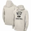 Sports Fan Shop * | Nike Men'S Brooklyn Nets 2021-2022 Spotlight On Court Performance Practice Pullover Hoodie White