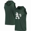 Sports Fan Shop * | Men'S Oakland Athletics Sleeveless Pullover Hoodie Green