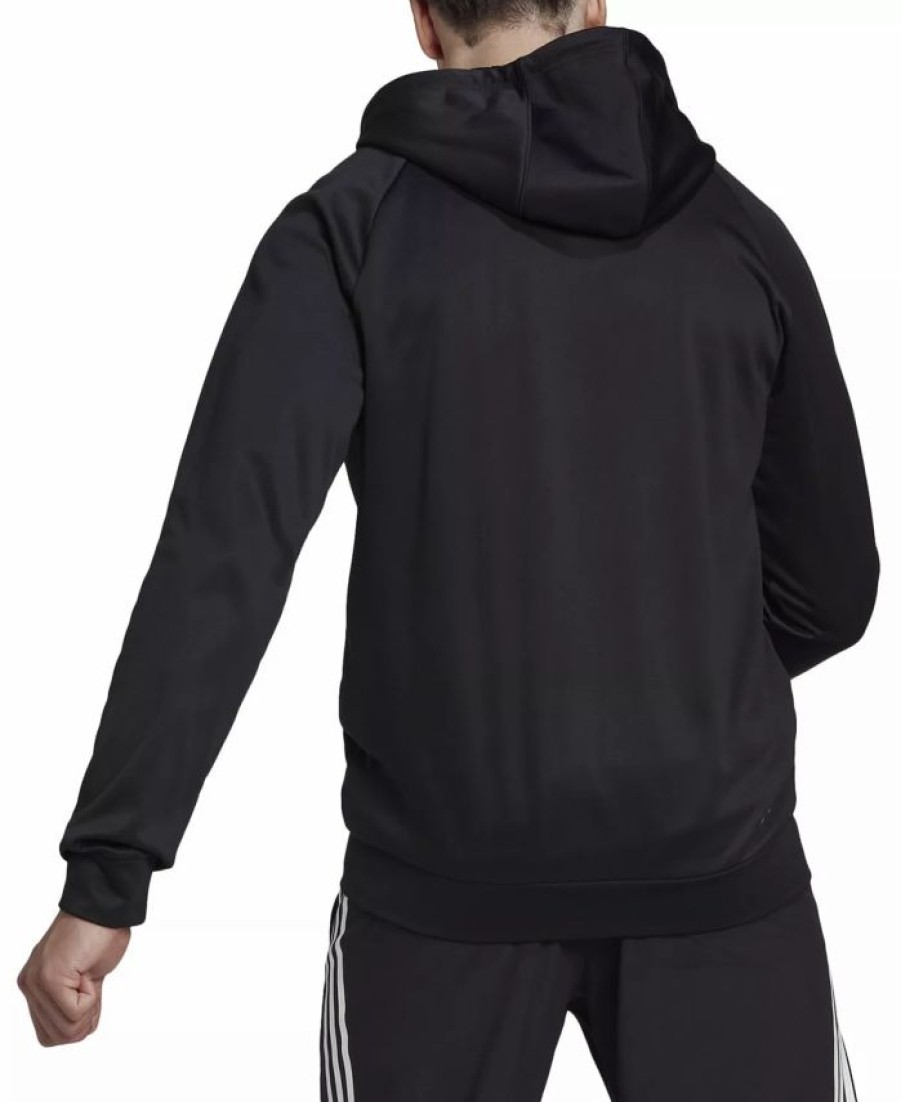 Activewear * | Adidas Men'S Game And Go Performance Fleece Logo Hoodie Black