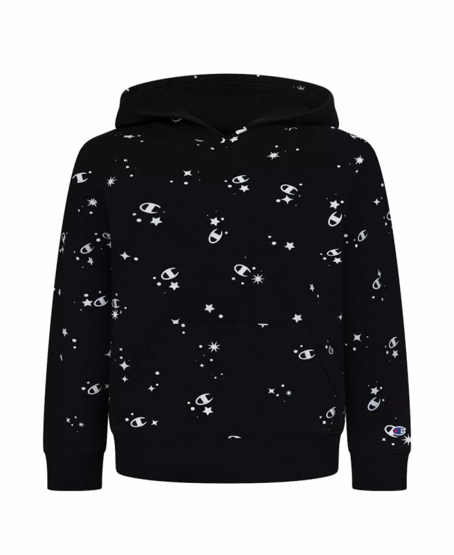 Kids * | Champion Big Girls 'C' Star All Over Print Fleece Hoodie