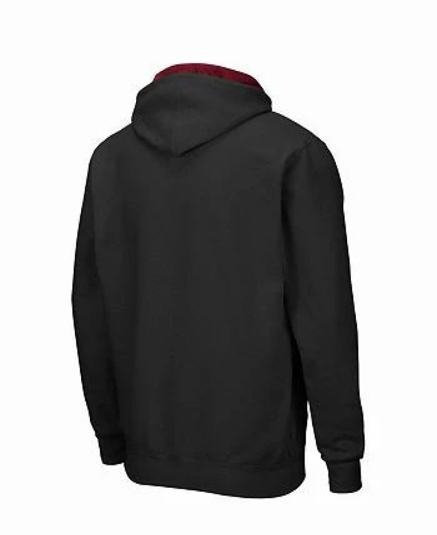 Sports Fan Shop * | Men'S Temple Owls Arch & Team Logo 3.0 Full-Zip Hoodie Jacket Black