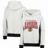 Sports Fan Shop * | Outerstuff Boys Youth Chicago Blackhawks Power Play Raglan Pullover Hoodie Heathered Gray