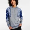 Hoodies & Sweatshirts * | Men'S Bandana Intarsia Hoodie, Created For Macy'S Grey Indigo