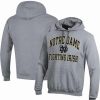 Sports Fan Shop * | Champion Men'S Notre Dame Fighting Irish High Motor Pullover Hoodie Heather Gray