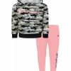 Kids * | Champion Little Girls Camo All Over Print Hoodie And Fleece Joggers Set, 2 Piece