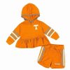 Sports Fan Shop * | Girls Infant Tennessee Tennessee Volunteers Spoonful Full-Zip Hoodie And Shorts Set Orange