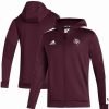 Sports Fan Shop * | Adidas Men'S Texas A M Aggies 2021 Sideline Aeroready Full-Zip Hoodie Maroon