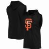 Sports Fan Shop * | Men'S San Francisco Giants Sleeveless Pullover Hoodie Black