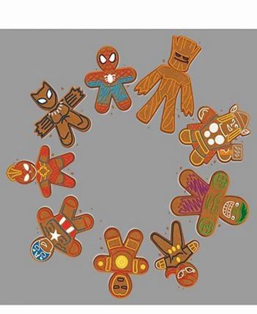 Kids * | Marvel Boy'S Christmas Gingerbread Cookie Circle Child Pull Over Hoodie