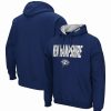 Sports Fan Shop * | Men'S New Hampshire Wildcats Arch And Logo Pullover Hoodie Navy