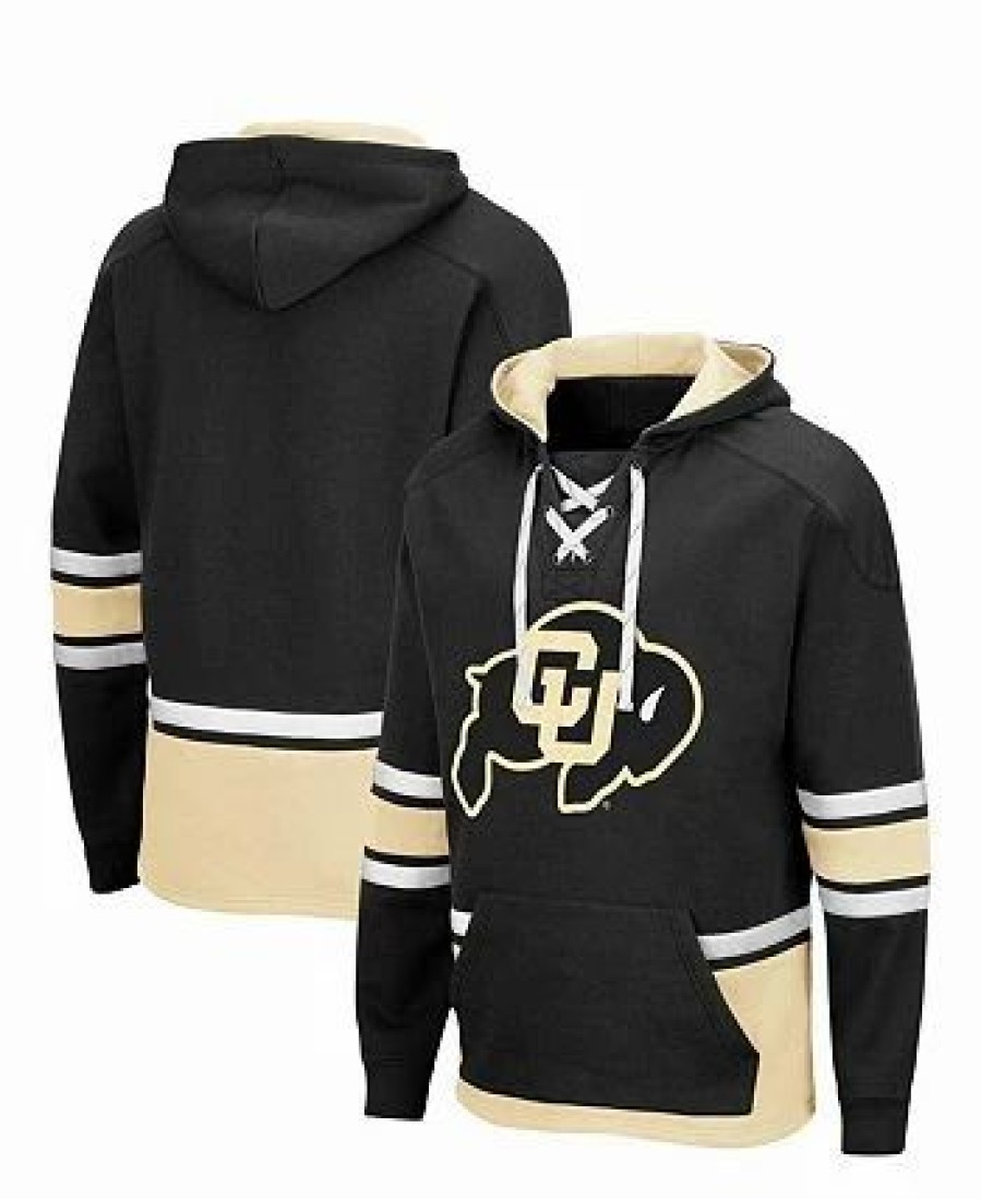 Sports Fan Shop * | Men'S Colorado Buffaloes Lace Up 3.0 Pullover Hoodie Black