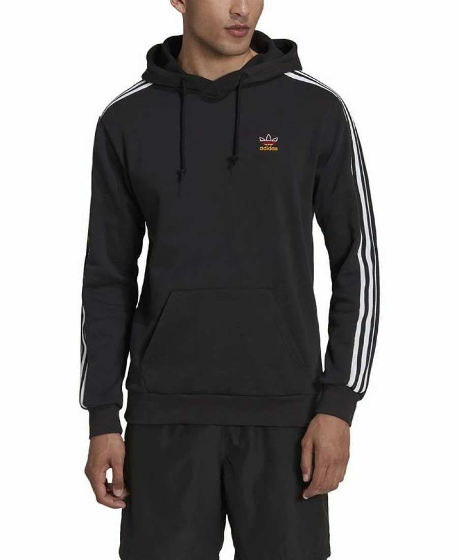 Activewear * | Adidas Men'S Germany 3-Stripe Terry Hoodie Black/White